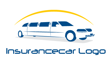 crescent and outline limousine car logo
