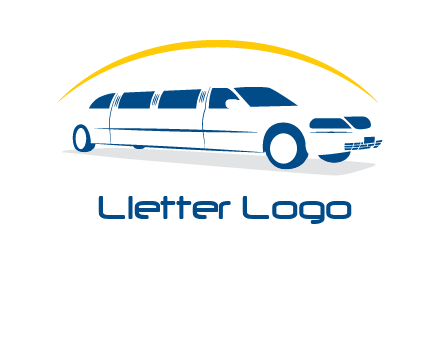 crescent and outline limousine car logo