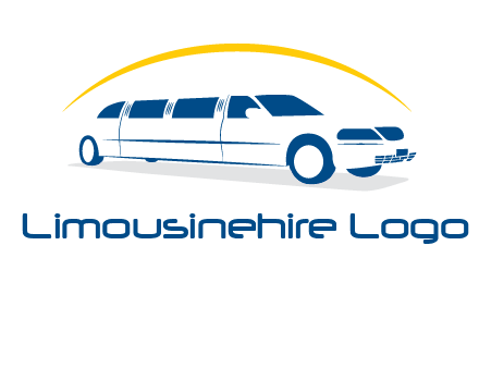 crescent and outline limousine car logo