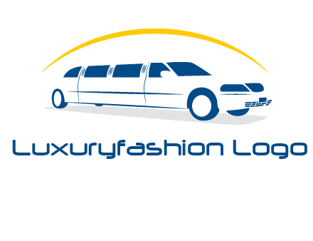 crescent and outline limousine car logo