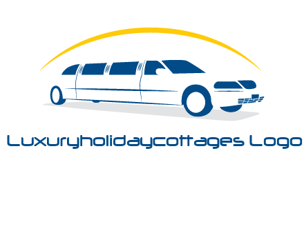 crescent and outline limousine car logo