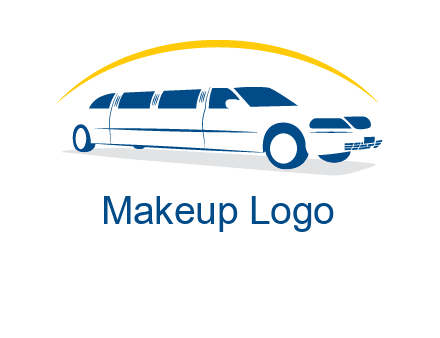 crescent and outline limousine car logo