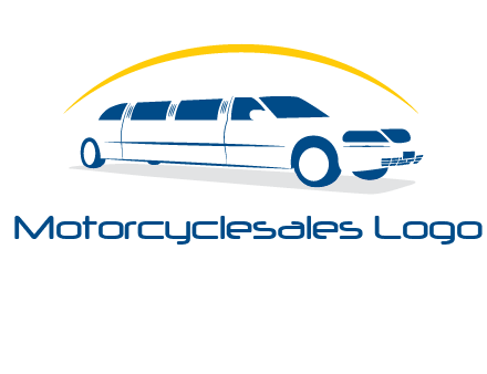 crescent and outline limousine car logo
