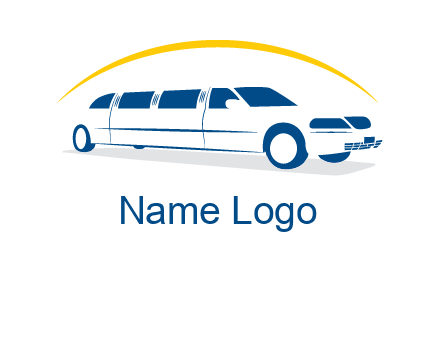 crescent and outline limousine car logo