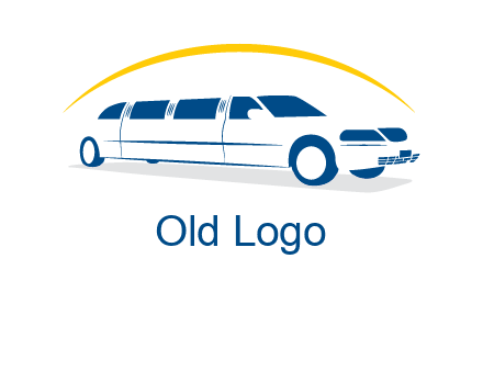 crescent and outline limousine car logo