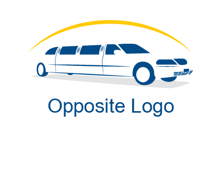 crescent and outline limousine car logo