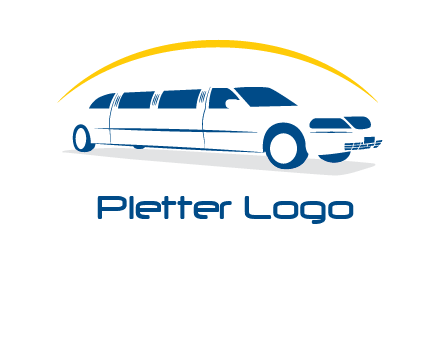 crescent and outline limousine car logo