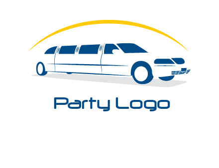 crescent and outline limousine car logo