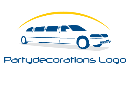 crescent and outline limousine car logo