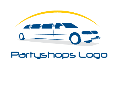 crescent and outline limousine car logo