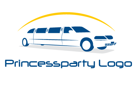 crescent and outline limousine car logo