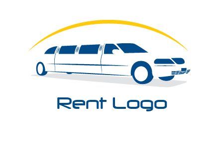 crescent and outline limousine car logo