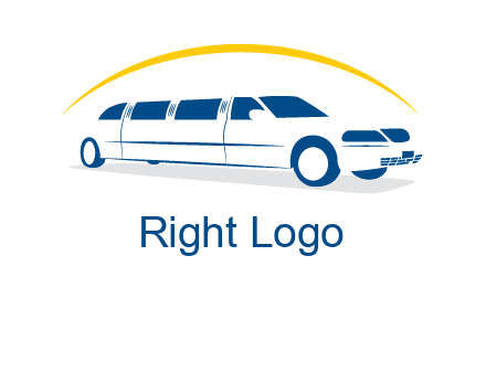 crescent and outline limousine car logo