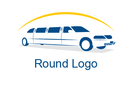 crescent and outline limousine car logo