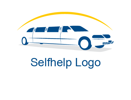 crescent and outline limousine car logo