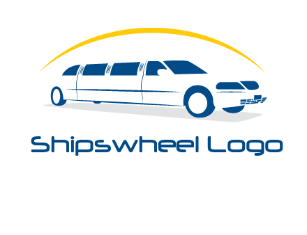 crescent and outline limousine car logo