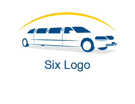 crescent and outline limousine car logo
