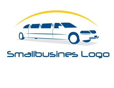 crescent and outline limousine car logo
