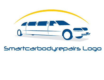 crescent and outline limousine car logo
