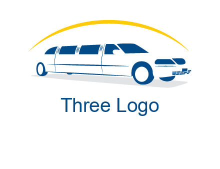 crescent and outline limousine car logo
