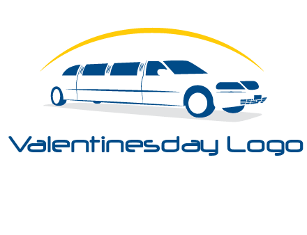 crescent and outline limousine car logo