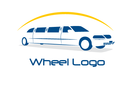 crescent and outline limousine car logo