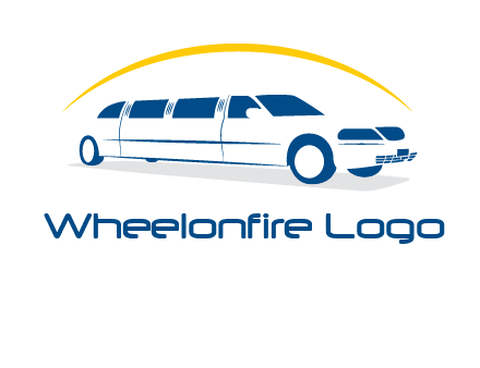 crescent and outline limousine car logo