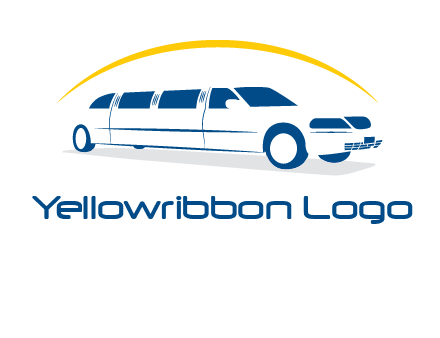 crescent and outline limousine car logo