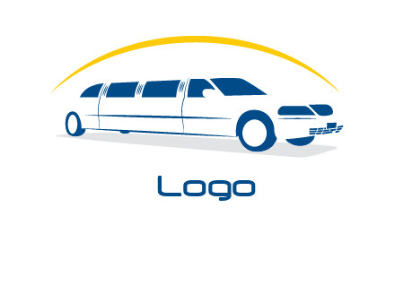 crescent and outline limousine car logo