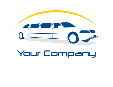 crescent and outline limousine car logo