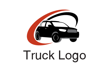 swoosh around SUV truck logo