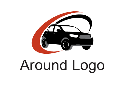 swoosh around SUV truck logo
