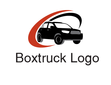swoosh around SUV truck logo