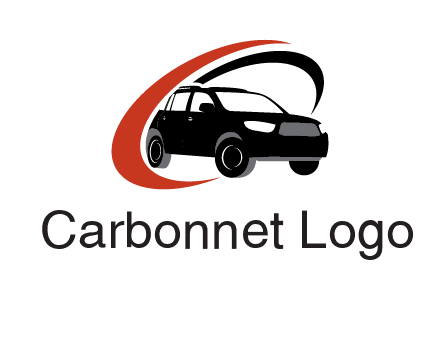 swoosh around SUV truck logo