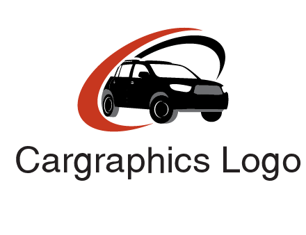 swoosh around SUV truck logo