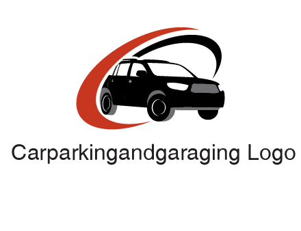 swoosh around SUV truck logo