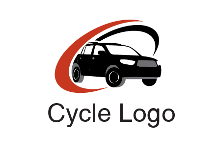 swoosh around SUV truck logo