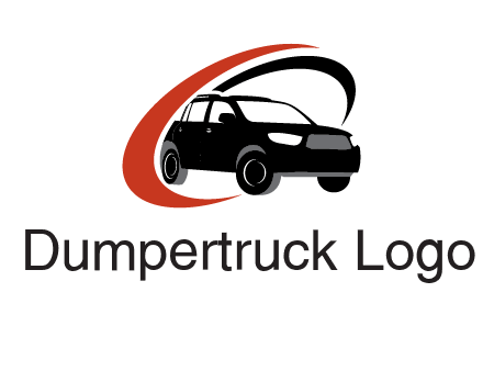 swoosh around SUV truck logo