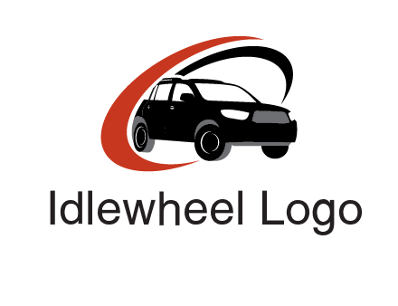 swoosh around SUV truck logo