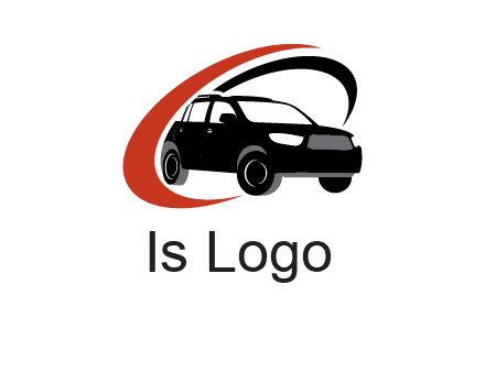 swoosh around SUV truck logo