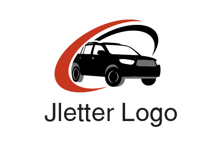 swoosh around SUV truck logo