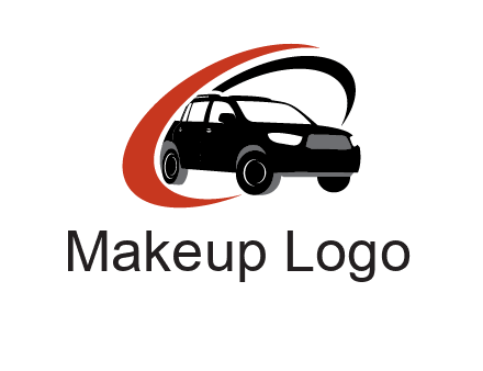 swoosh around SUV truck logo