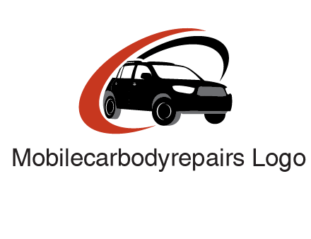 swoosh around SUV truck logo