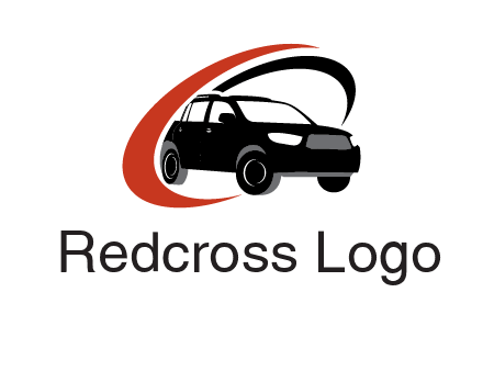 swoosh around SUV truck logo