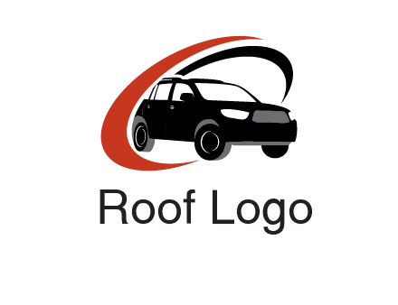 swoosh around SUV truck logo