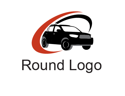 swoosh around SUV truck logo