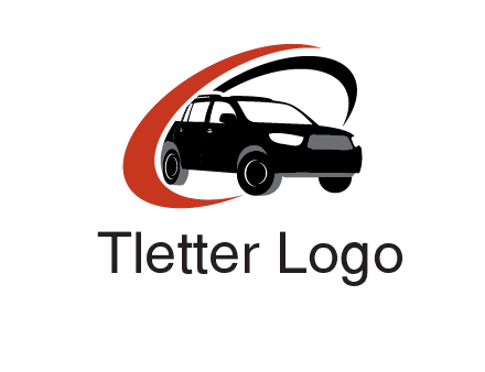 swoosh around SUV truck logo