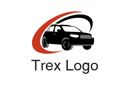 swoosh around SUV truck logo