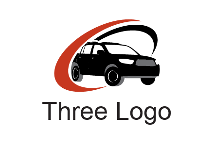 swoosh around SUV truck logo