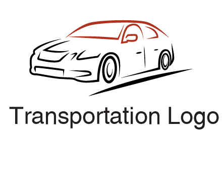 outline of sedan car logo